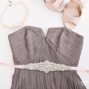 Bridal Belt- Rhinestone Sash- Rhinestone Belts and sashes- Bridesmaids belt- crystal Wedding Belt - Wedding Sash - Thin Wedding Belt-B028