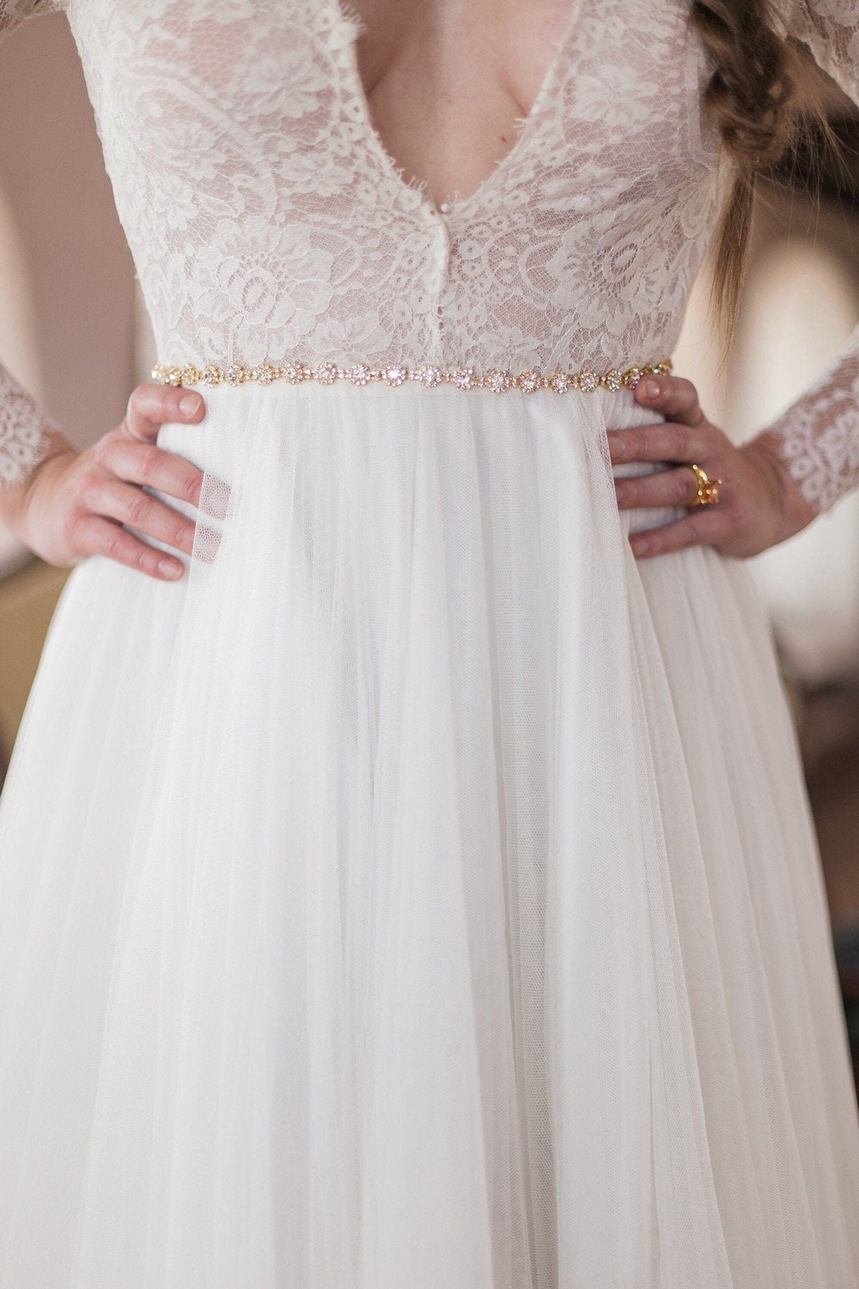QUARKZMAN Cintura con Strass in Cristallo Applique Abito Sposa Abbellimenti di Paillettes con Perline per Abbellimenti da Sposa Donne, Argento