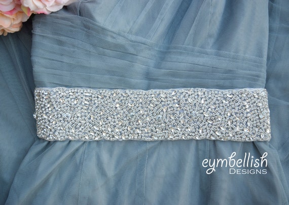 Full Length Crystal Bridal Belt With Clasp Closure, Three 3  display picture 3