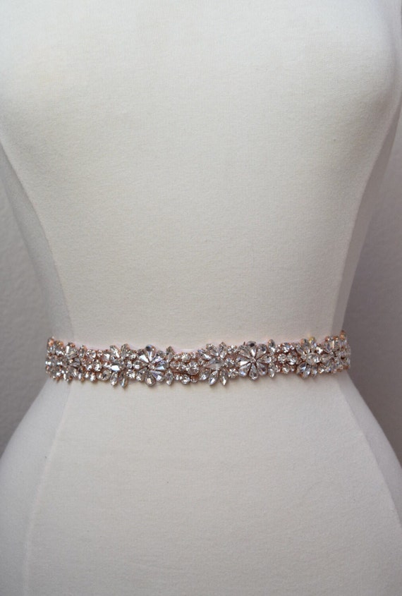 Rose gold shop embellished belt