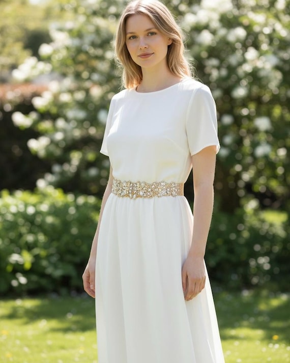 gold rhinestone belt for wedding dress Amazon.com: ShiDianYi Gold Belt, Rhinesne Applique, Wedding Sash, Womens Belts  Bridal Rhinestone Ribbon Crystal Belt For Dress 1 Pc-296 : Arts, Crafts &  Sewing