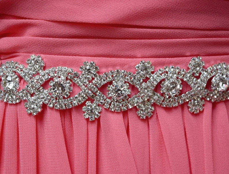 thin rhinestone belt