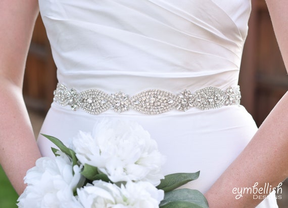 diamond belt for prom dress Perfect Bridal Leona Thin Diamante Wedding Belt