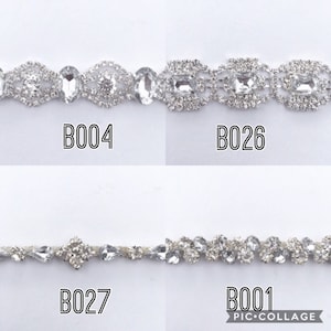 Gem Samples - Rhinestone Sample - Bridal Belt Sample Swatches - Bridesmaids Belt Sample Swatches