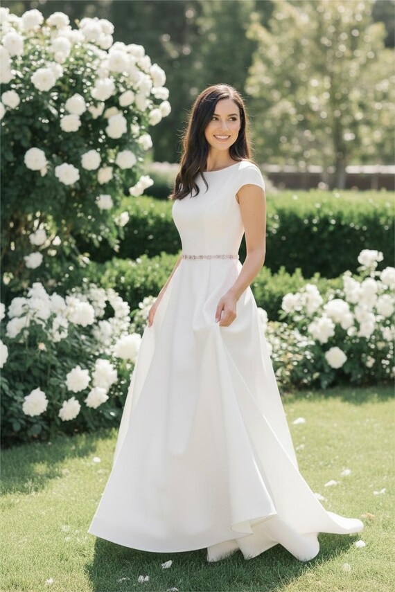 Rose Gold Rhinestone Bridal Belt - Crystal Wedding Sash with Clasp