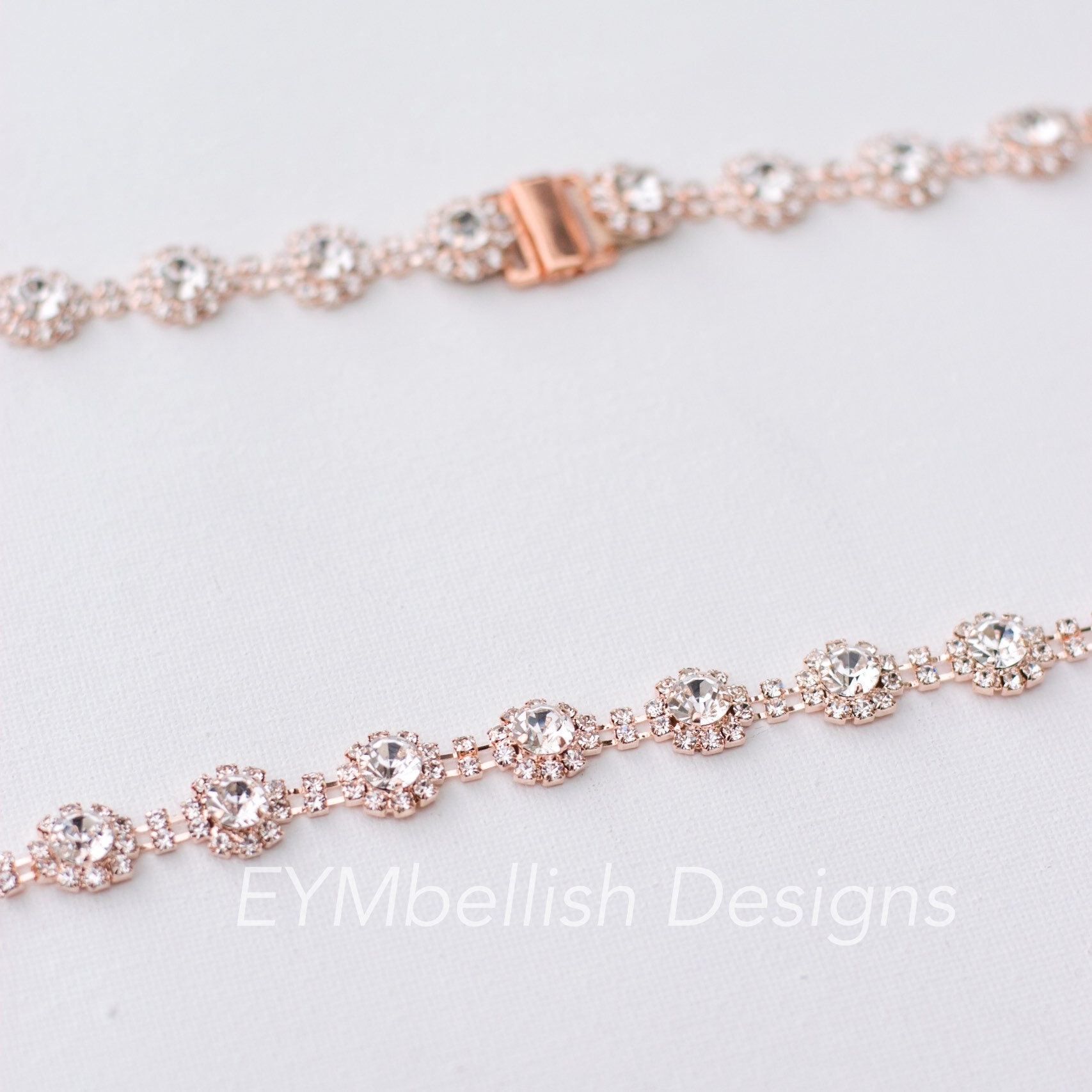 QUARKZMAN Cintura Nuziale Con Strass Cristallo Oro - Fascia Per Abito Da Sposa Con Nastro Lungo 270 Cm - Accessorio Matrimonio Damigella - 3