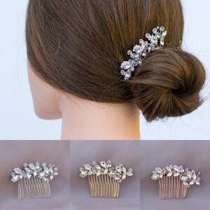 Small Rhinestone Wedding Hair Comb - Vintage style Bridal Hair Piece - H002