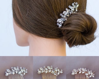 Small Rhinestone Wedding Hair Comb - Vintage style Bridal Hair Piece - H002