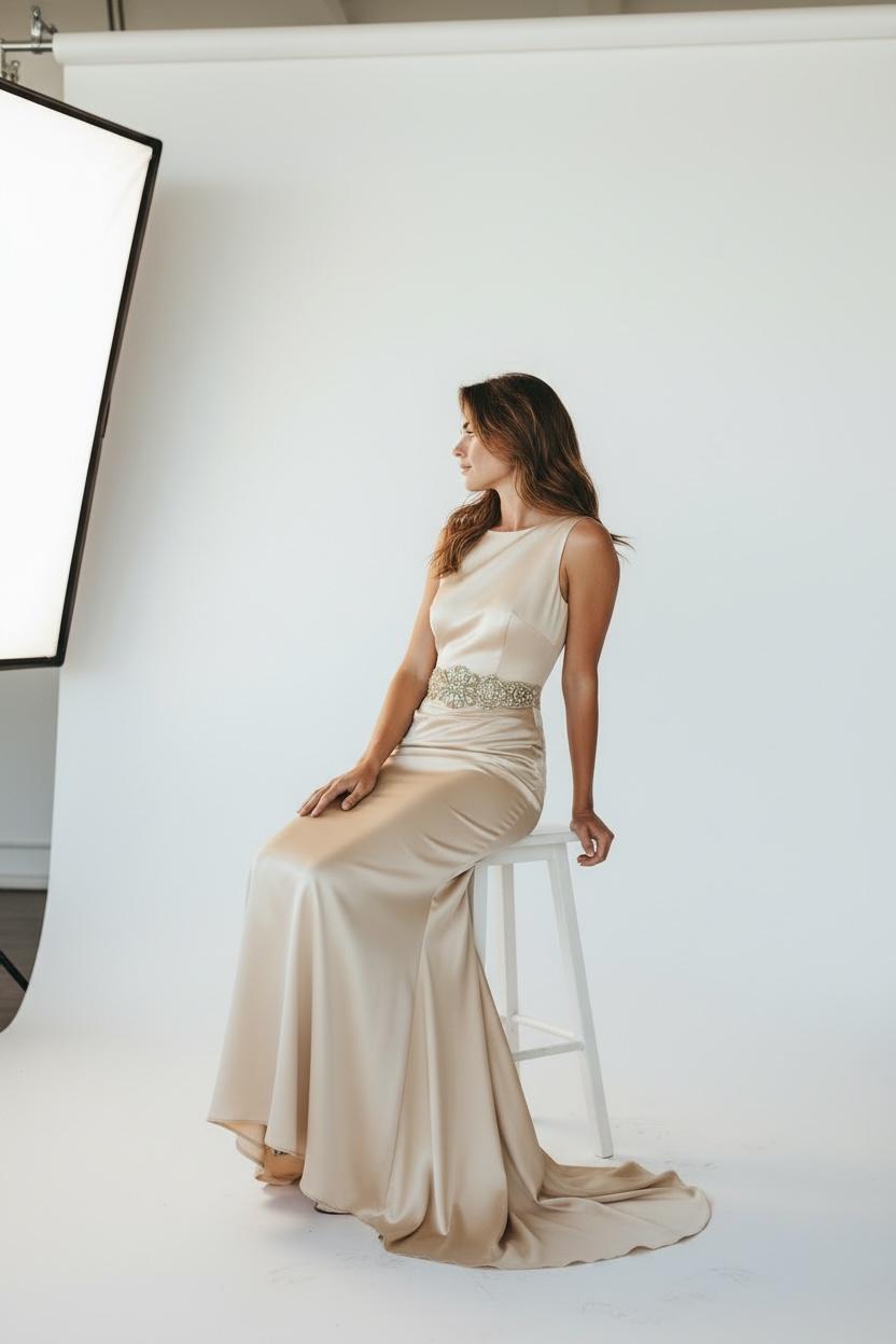 Rose Gold Crystal Rhinestone Bridal Belt on Satin Sash  display picture 3
