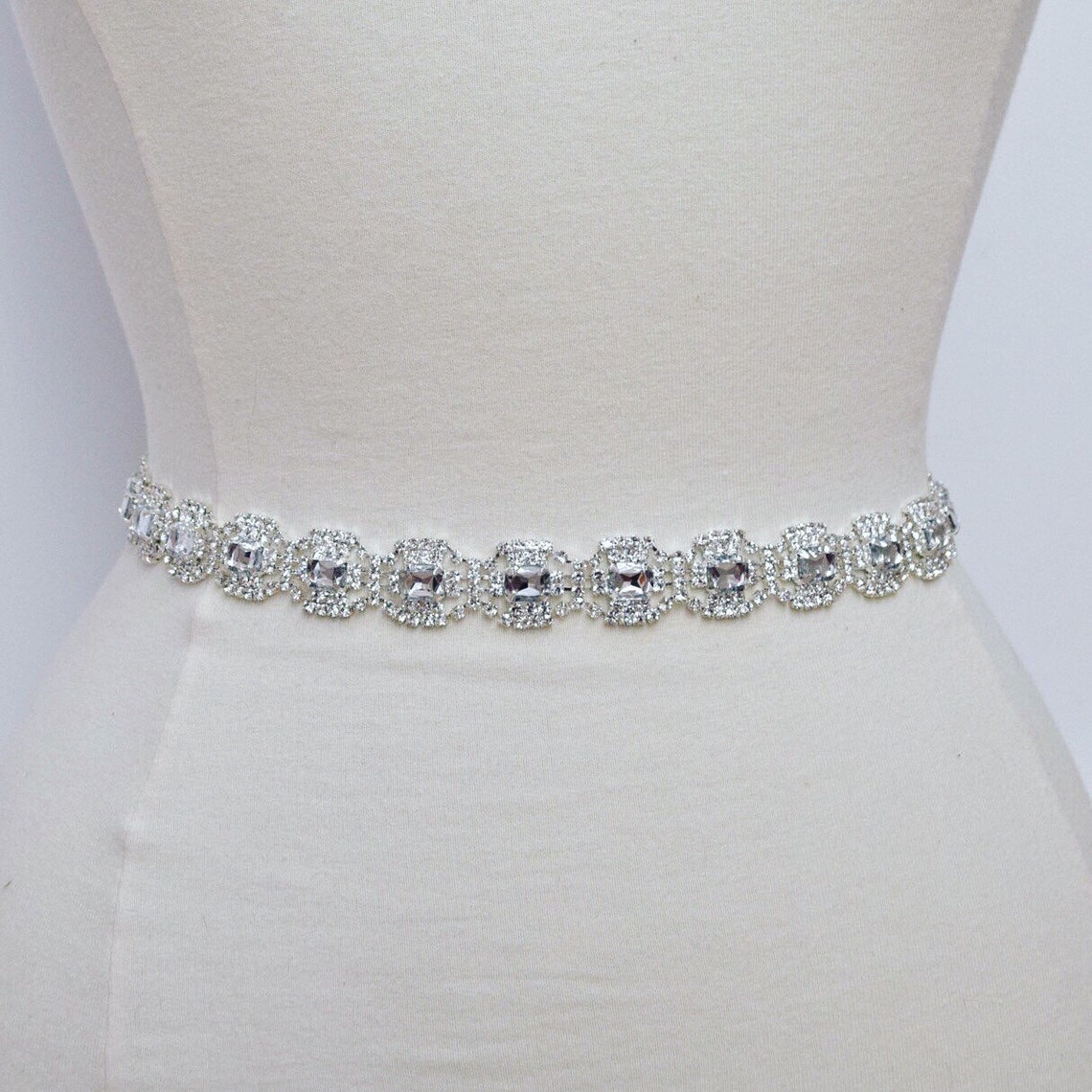 thin rhinestone belt