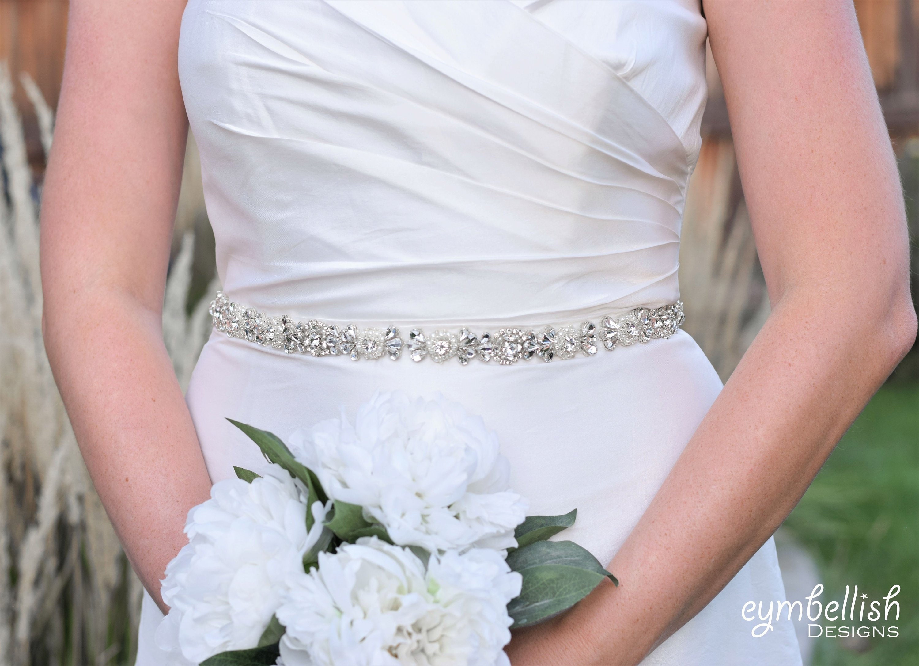 wedding dress belt with clasp