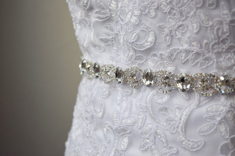 thin rhinestone belt