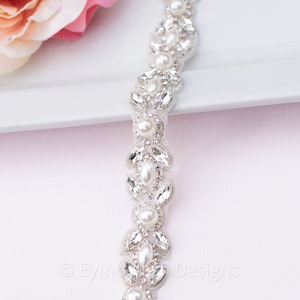 Full Length Crystal Rhinestone Bridal Belt with Clasp - EYMbellish Designs B043