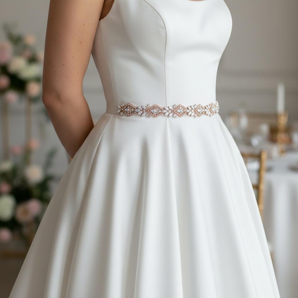 Crystal Wedding Dress Belts Opal Bridal Sash, Bridal Belt B008
