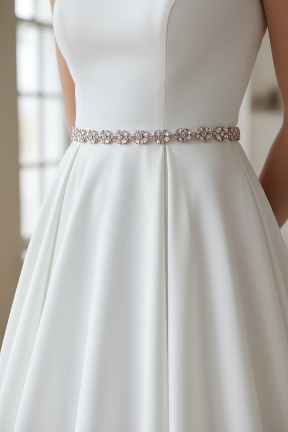 rhinestone sash for bridesmaid dress Handmade Crystal Bridal Sash Rhinestone Wedding Dress Sash Belt Bridesmaid Belt