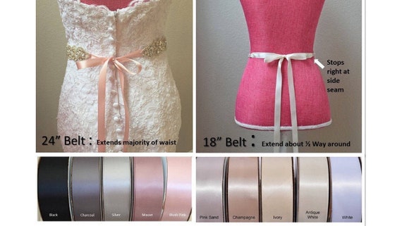WEZTEZ Crystal Wedding Belt Pearls Bridal Belt Handmade Rhinestone Wedding Dress Belt for Bride Bridesmaid Gowns