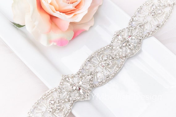 Rhinestone Belt With Clasp- Bridal Belt Sash- Embellished  display picture 3