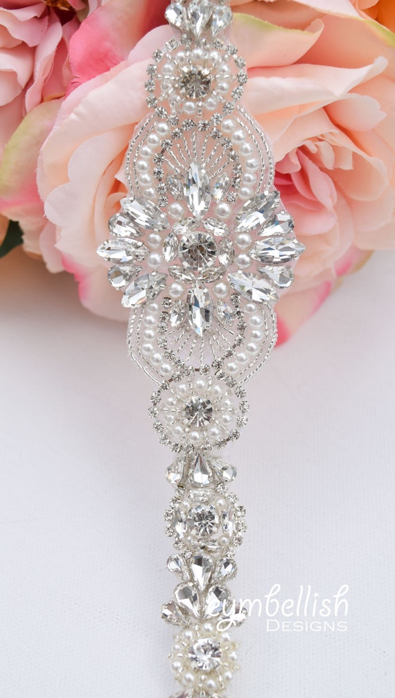 Custom Custom Crystal Rhinestone Bridal Belt With Clasp- All  display picture 1