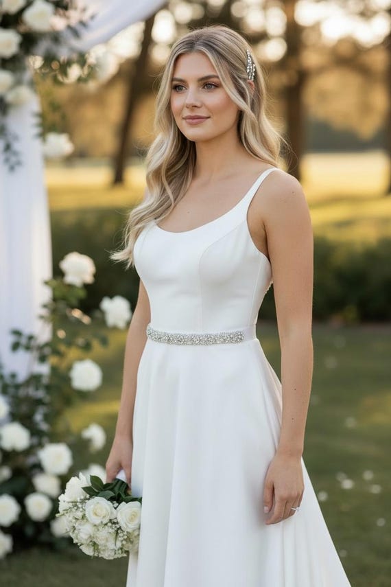 Cintura da sposa con strass per abito formale da donna