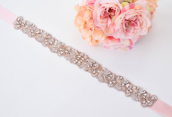 Blush bridal belt cheap