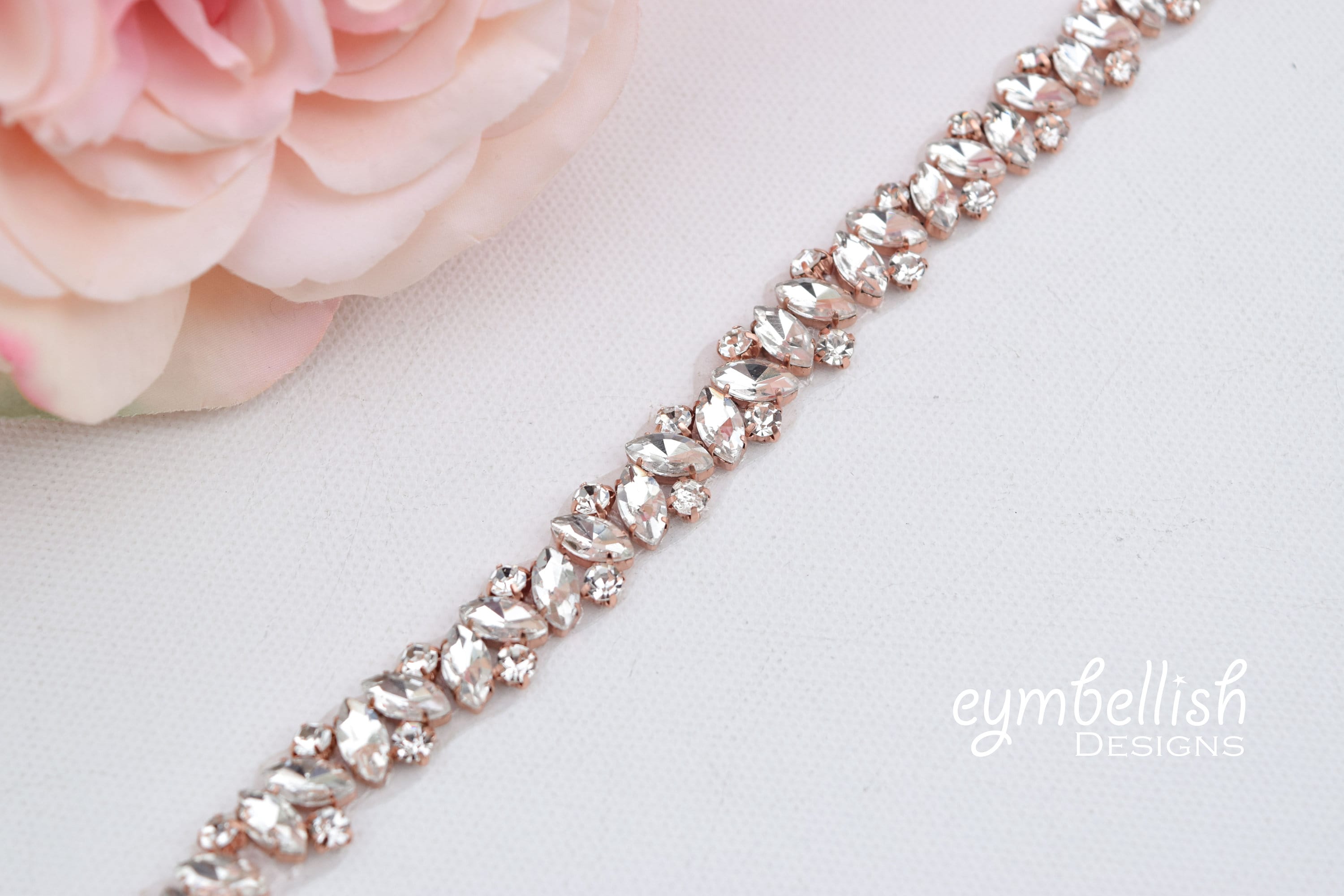 rose gold belts for bridesmaid dresses Wedding Belt Bridal Belt Rose Gold Bridal Belt Bridal Sash Rose Gold W –  GLAMOUR BRIDE USA main image 0