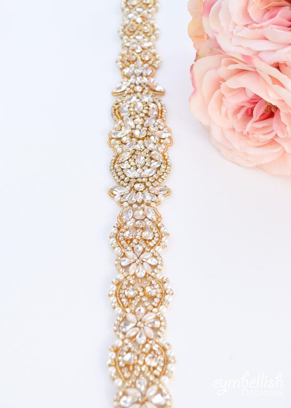 Custom Rhinestone Pearls Wedding Bridal Sash Belt ANNULOYA Wide Pearl Belts Gift for Women Wedding Stretchy  main image 4