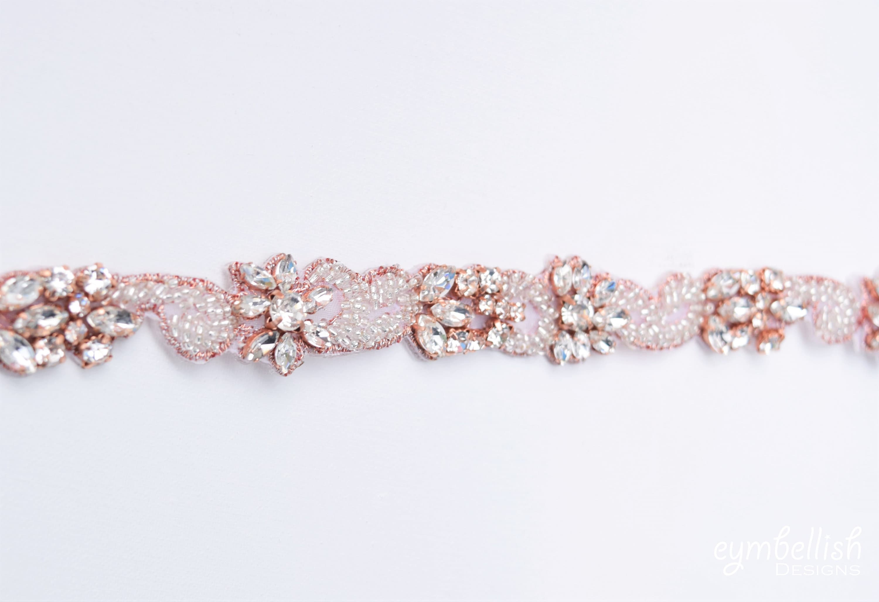 rose gold belts for bridesmaid dresses Bridal belts and sashes main image 1