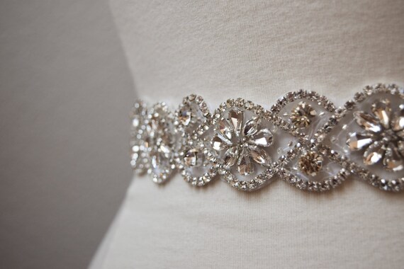 Brand new Custom made  crystal belt Custom Custom Crystal Rhinestone Bridal Belt With Clasp- All  main image 2