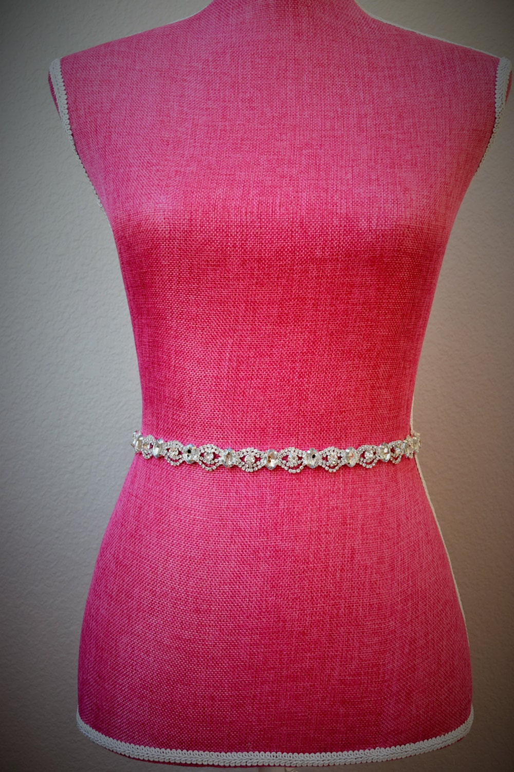 thin rhinestone belt