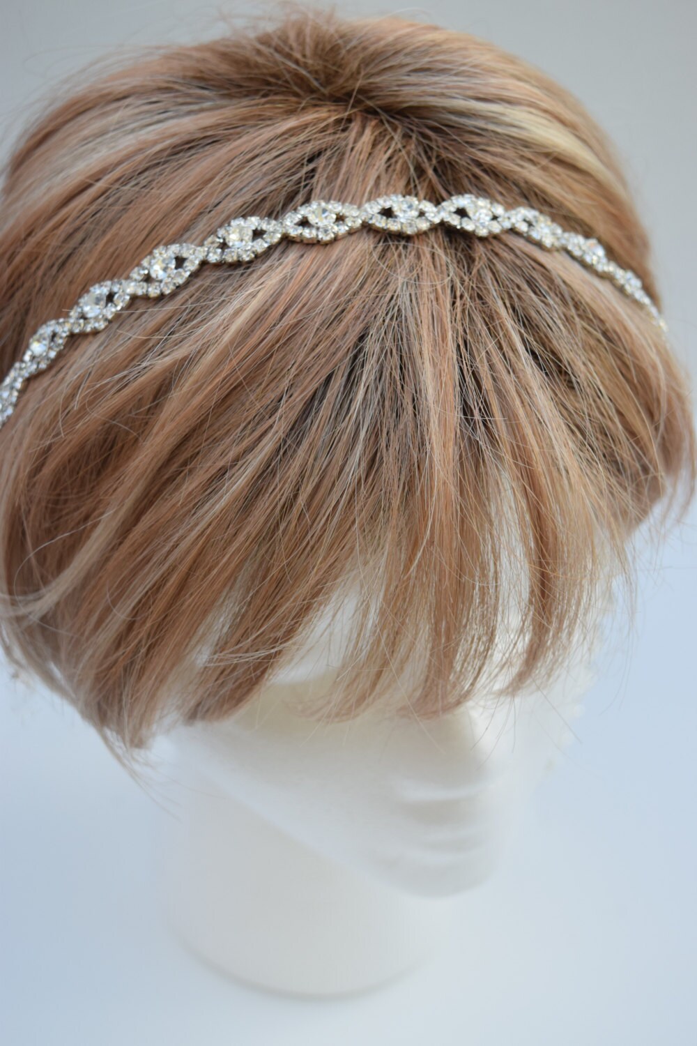 Thin Crystal Headband Bridal Headband RHinestone headbeand Etsy
