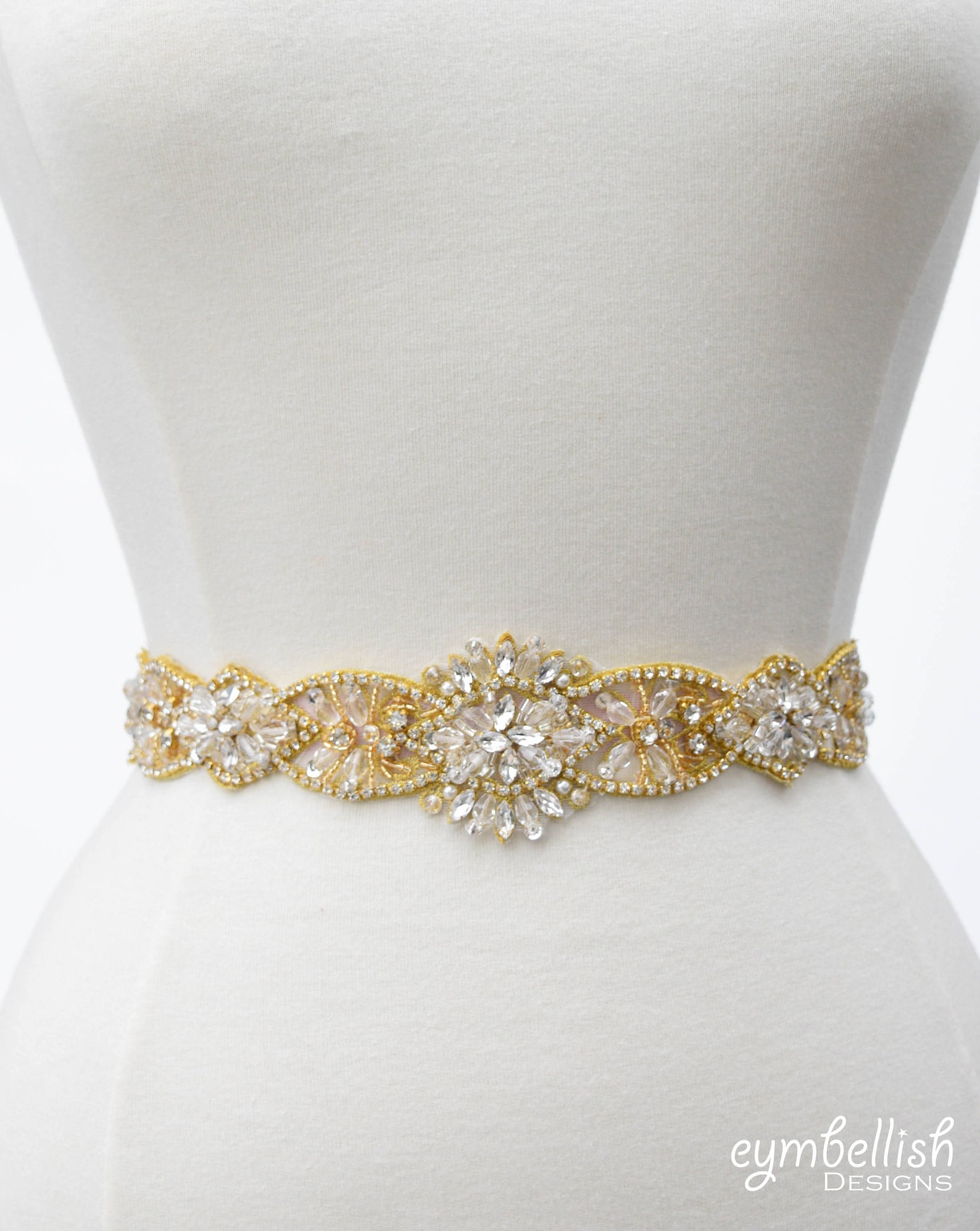Custom Gold Bridal Belt With Clasp- Gold Wedding Dress Belt - Wide Custom Gold Bridal Belt With Clasp- Gold Wedding Dress Belt - Wide