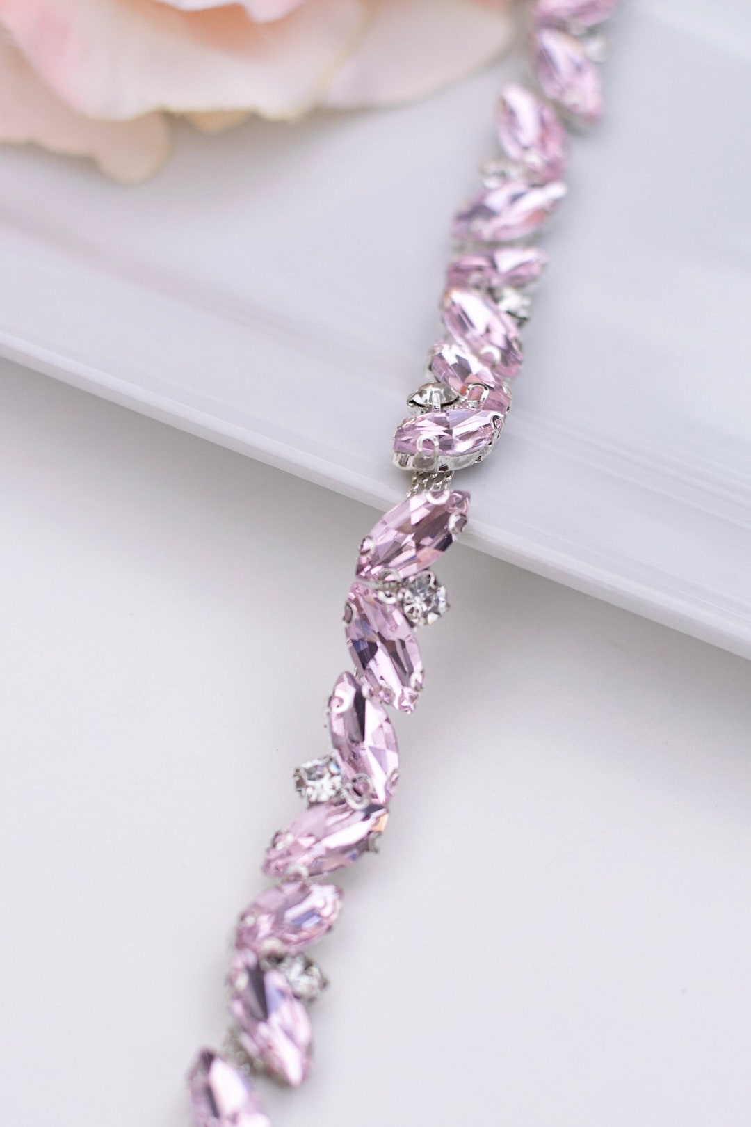 Rhinestone Adjustable Wedding Sash with Light Pink Tie il_fullxfull.4865548694_phwh.jpg main image 4