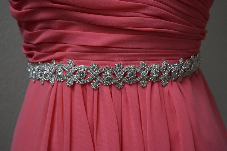thin rhinestone belt