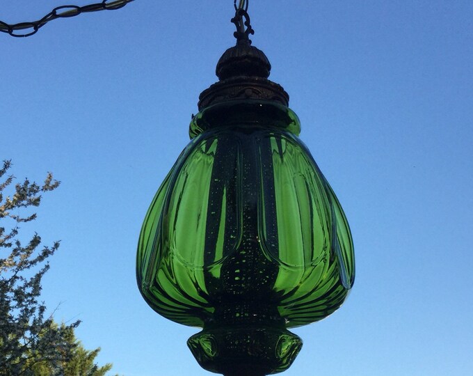 Vintage Green Swag Lamp Vintage Green Swag Light Vintage Etsy