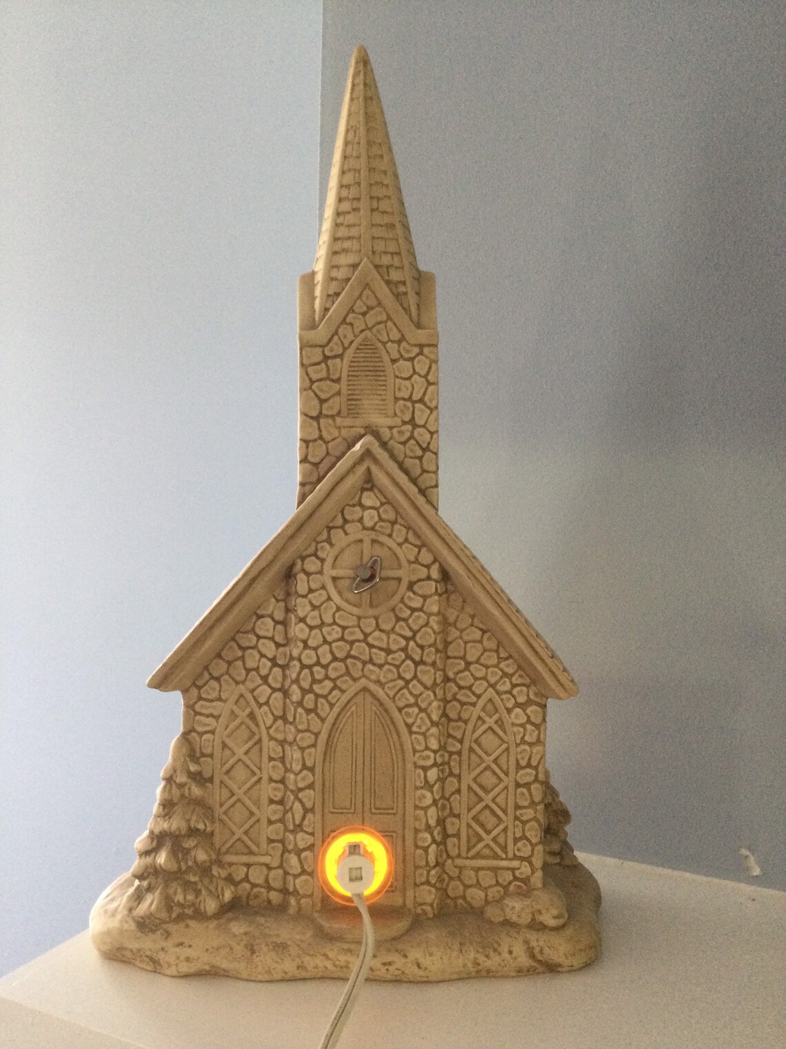 Ceramic Church Light up Church Large Ceramic Tree With Etsy