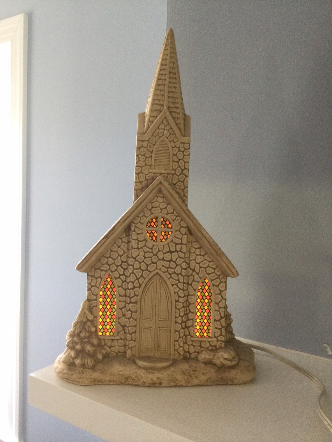 Ceramic Church Light up Church Large Ceramic Tree With Etsy