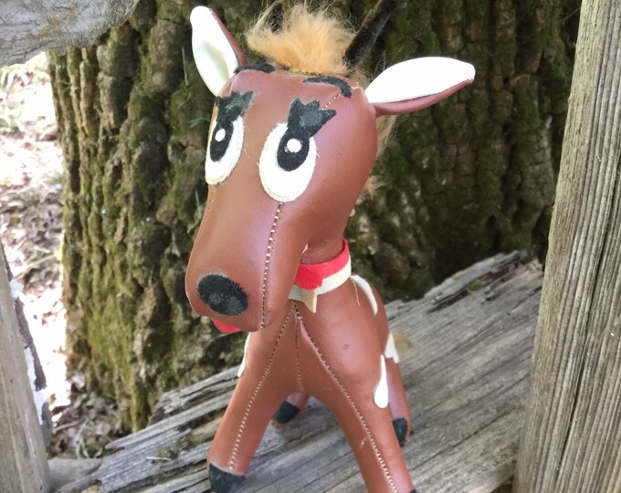 Vintage Vinyl Bull Donkey Reindeer Vintage Stuffed Vinyl Etsy