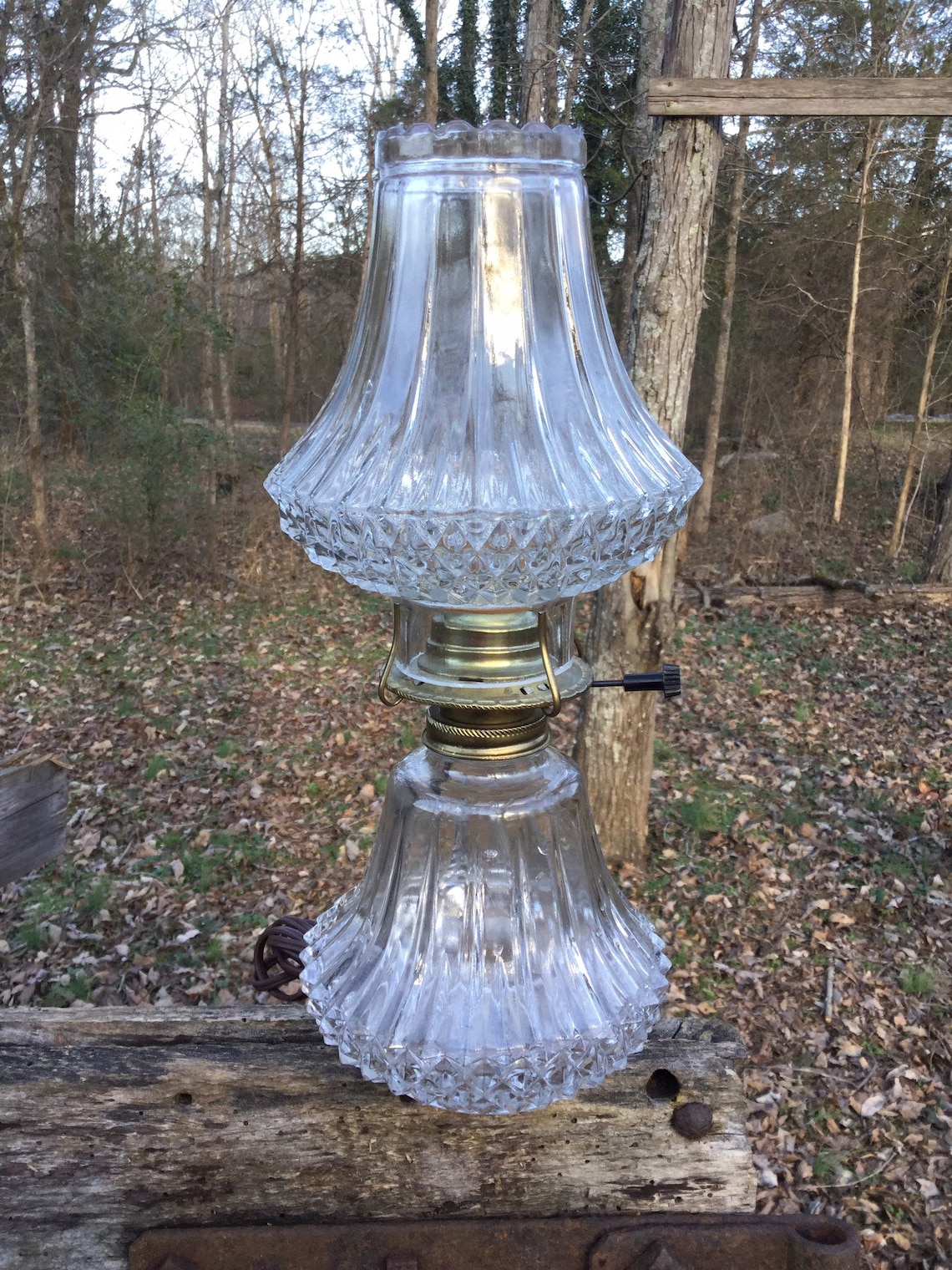 Vintage Lamplight Farms Oil Lamp Vintage Electrified Oil Etsy