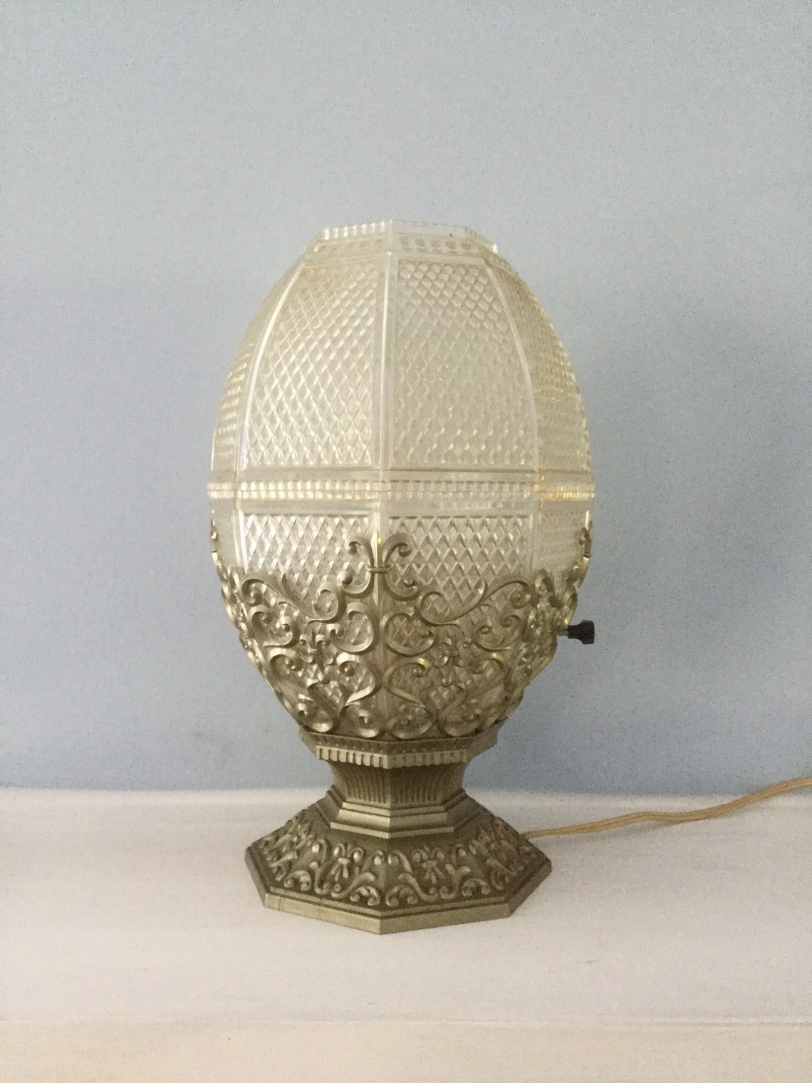 Vintage Plastic Lamp Egg Lamp Mod Lamp Etsy