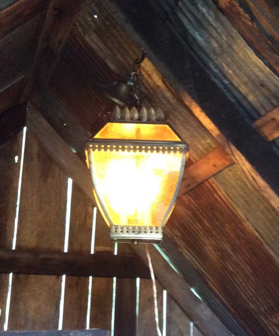 Vintage Lamp Vintage Hanging Lamp Vintage Foyer Light Etsy