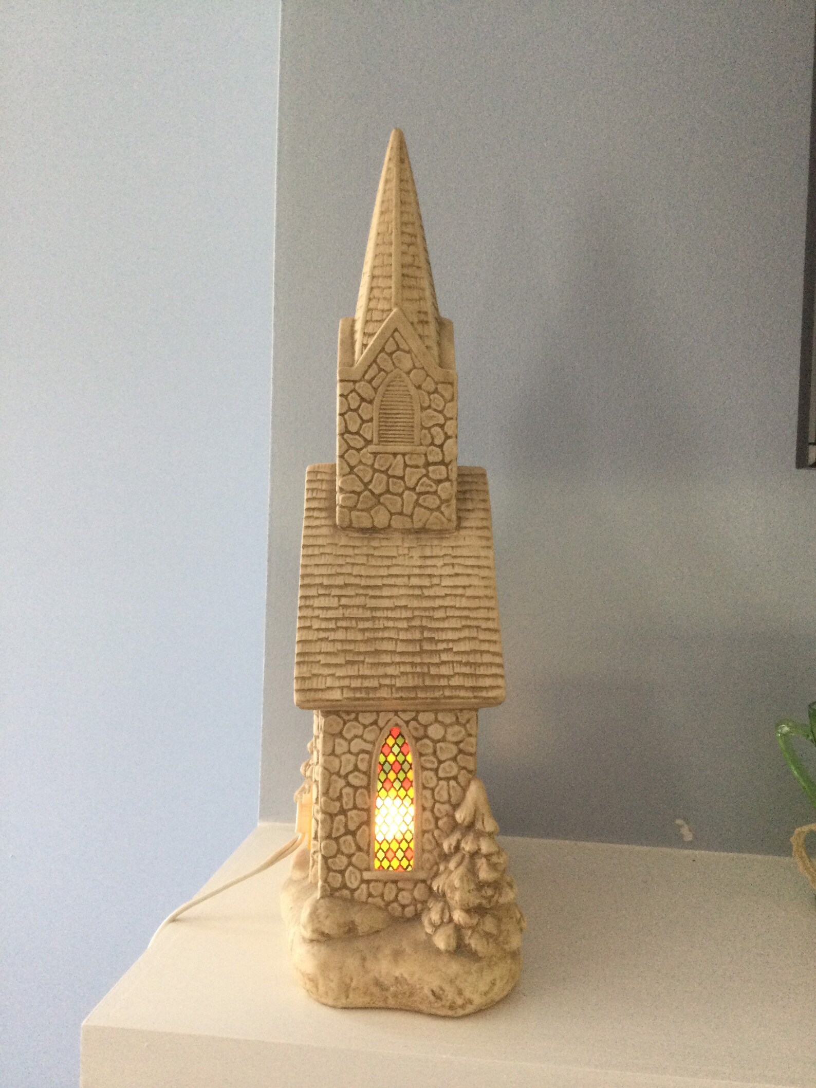 Ceramic Church Light up Church Large Ceramic Tree With Etsy