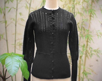 Crochet Cardigan, Summer Sweater, Openwork Cardigan, Long Sleeve Crochet Cardigan, Black Summer Sweater, Crochet coat, Boho Chic,