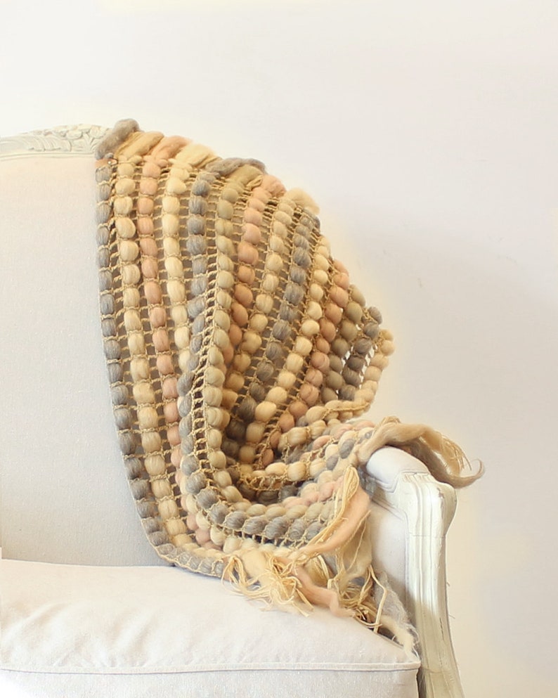Blush Chunky Knit Blanket 70th Birthday Gift Throw Blanket for Etsy UK