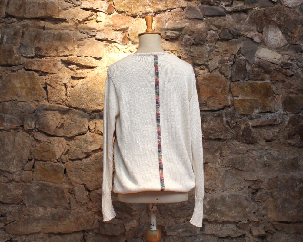 Women Autumn Artsy Pure Color Knitted O Neck Sweater main image 0