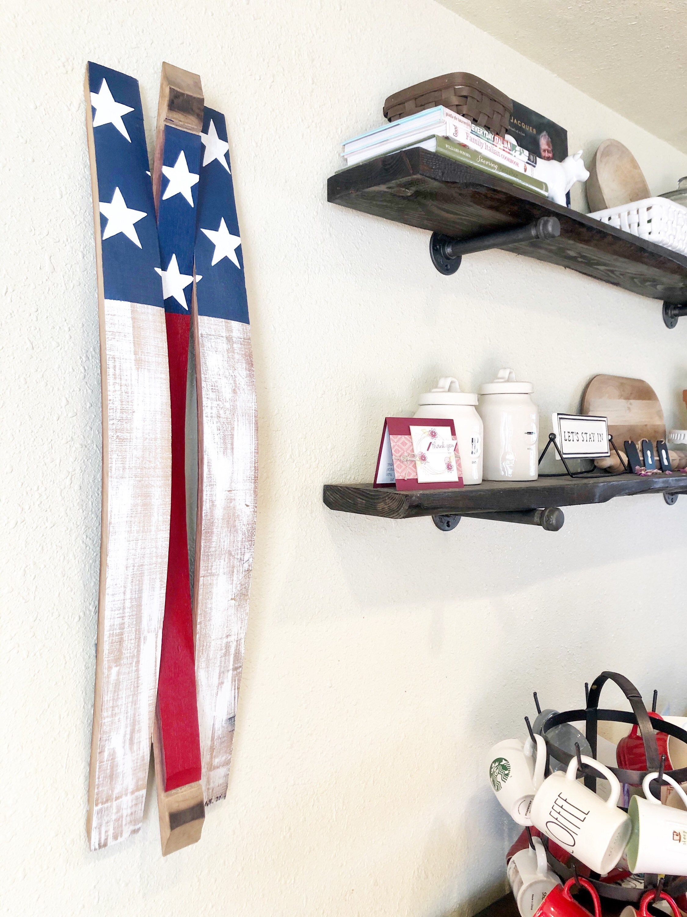 American Wine Barrel Flag USA Flag Wood Wall Hang Custom Etsy