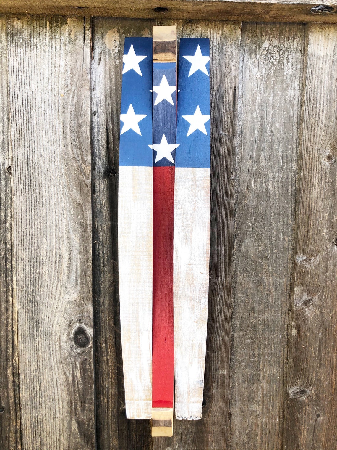 American Wine Barrel Flag USA Flag Wood Wall Hang Custom Etsy