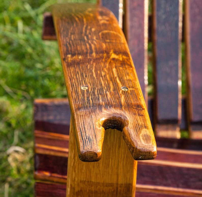 Adirondack Chair, Tables, Wine Barrel Chair, Wine Barrel Furniture , Rustic Chair, Patio Chair, Outdoor Furniture, Barrel Chair Bild 7