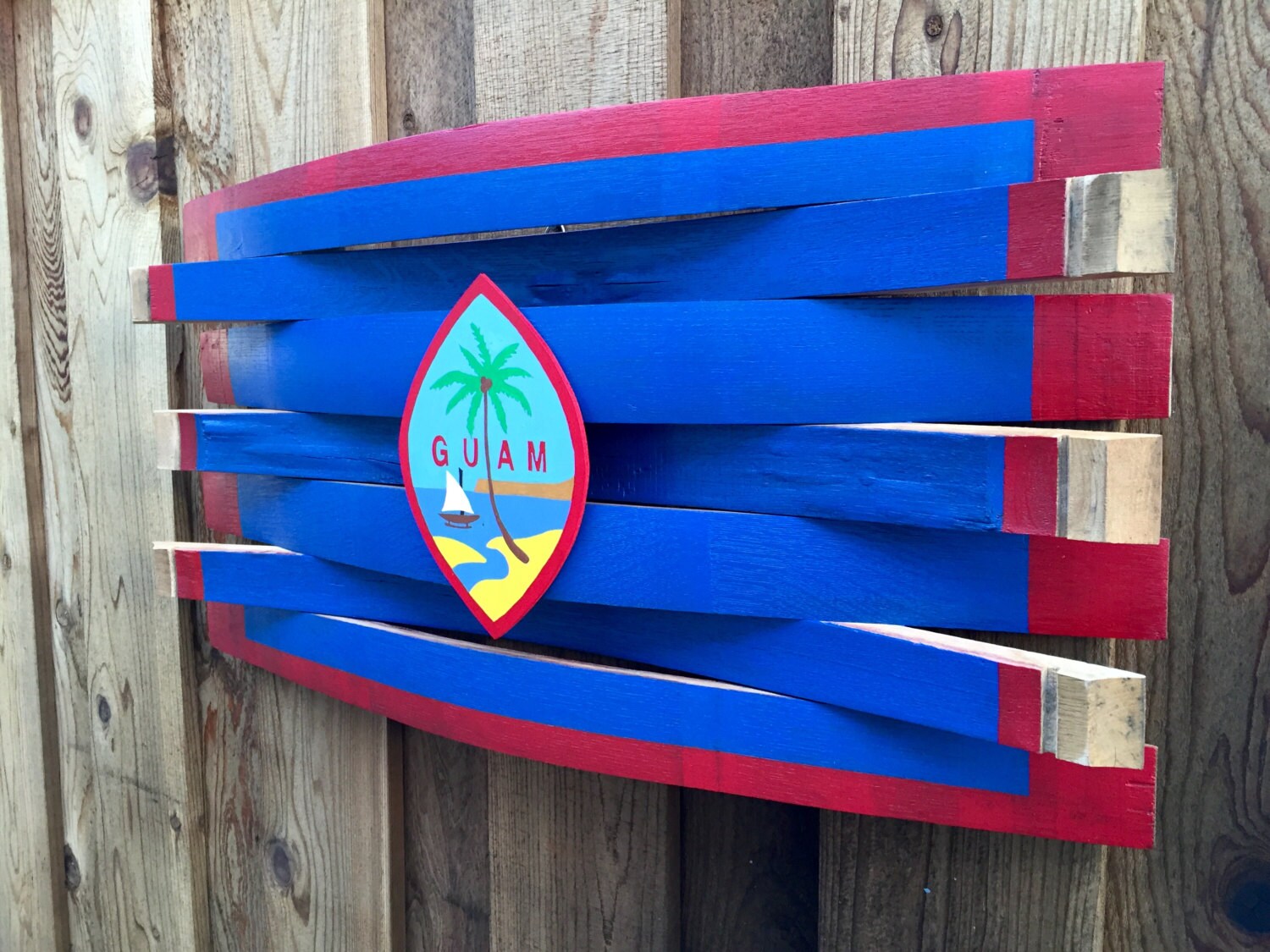 Guam Flag Wooden Guam Sign Guam Flag Sign Wood Wall Art Etsy