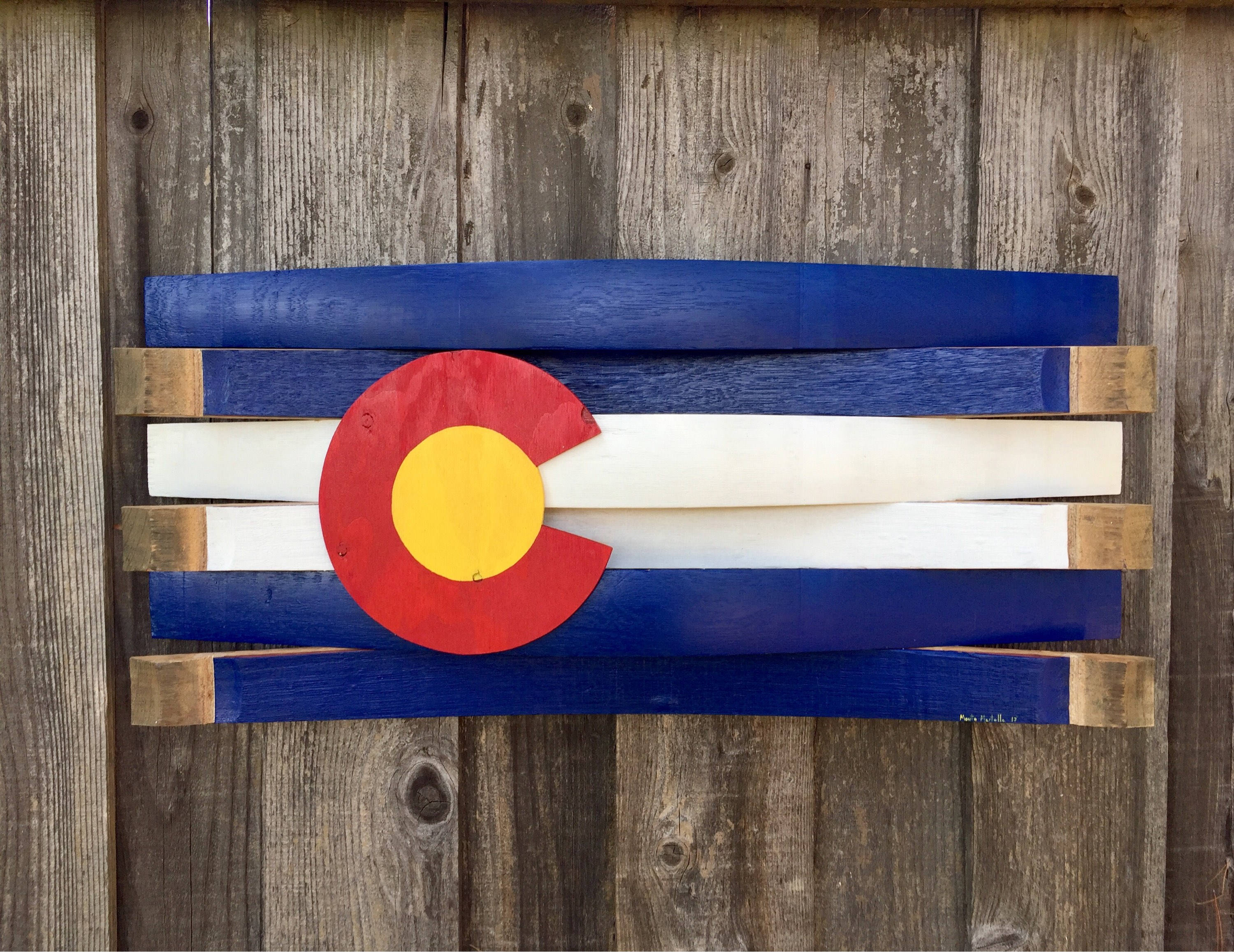 Wood Colorado Flag Wood Wall Art Wood Sculpture Oak Etsy