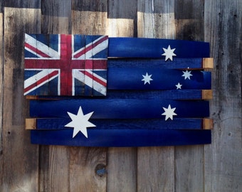 Australia Flag - Barrel Flag - Rustic Flag - Wine Lovers Gift -  Wall Art - 3 dimensional Wall Art - Missionary Gift